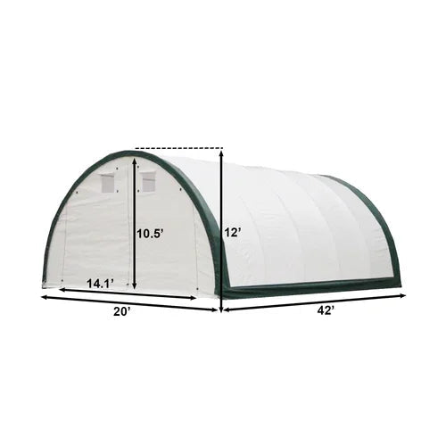 Hangar en arc renforcé pour le stockage 20’x42’x12′