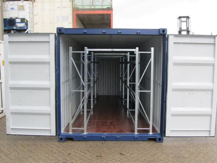 Conteneur de stockage 20 pieds de pneus (équipé de rayonnages)