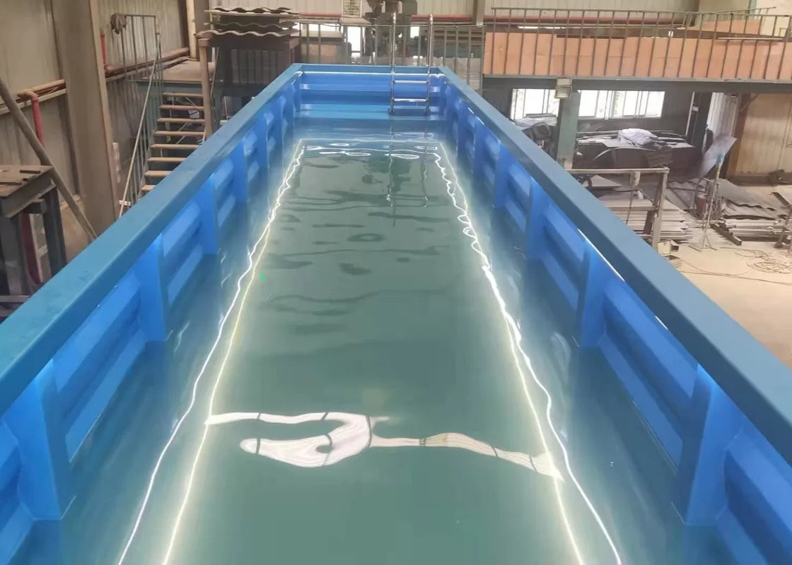 Piscina Conteneur 11 Metri All Season – vitrée et chauffée avec espace détente