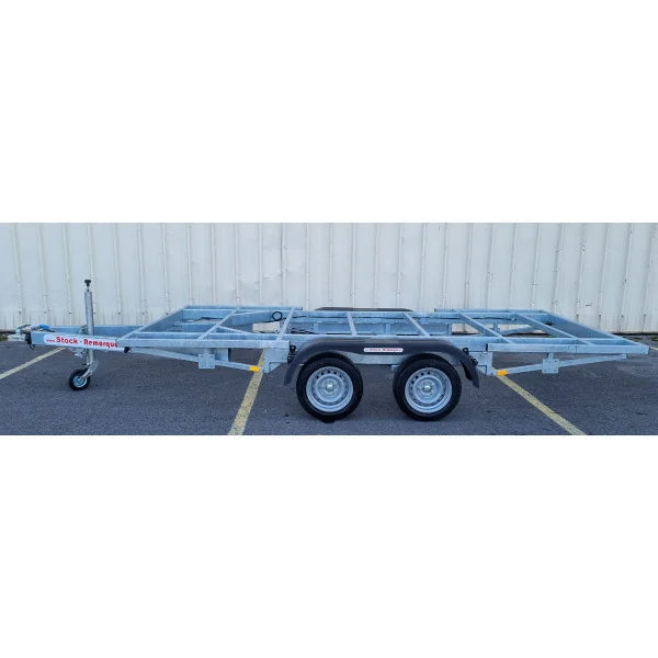 Remorque robuste double Asse pour Tiny House et Strutture Mobili 4x2m