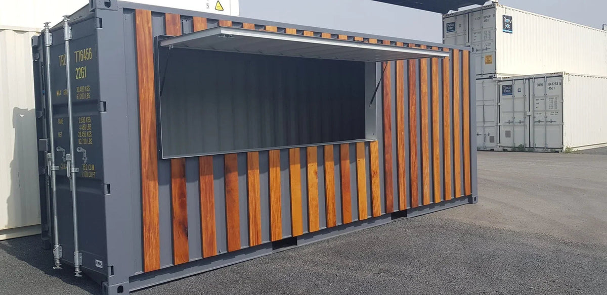 Unité commerciale modulaire 20 pieds pour street food et événements