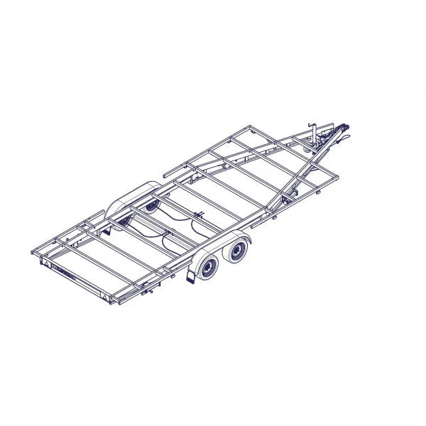 Plateforme de remorque surbaissée premium 6m x 2.44m pour Tiny House