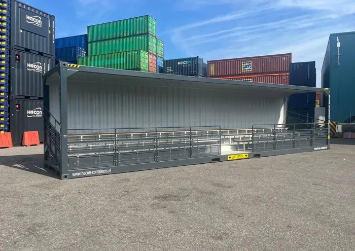 40-Fuß-High-Cube-Container Tribuna Events – ausgestattet mit Sitzplätzen