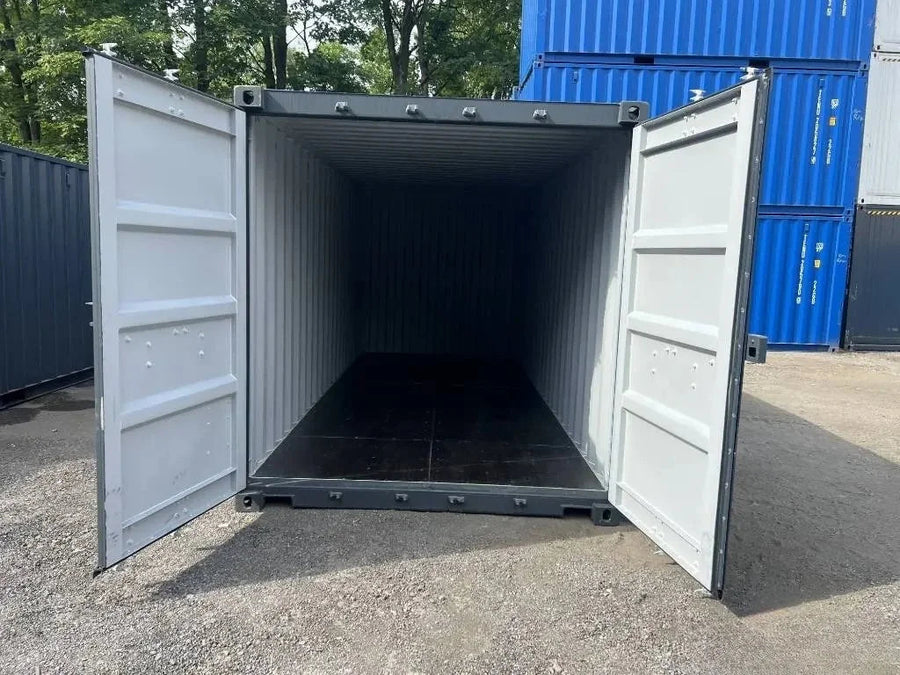 Neuer 20-Fuß-Seecontainer Premium anthrazitgrau