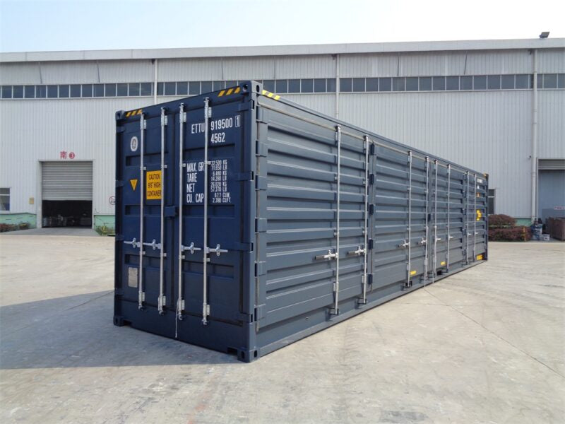 Conteneur 40 pieds High Cube porte latérale (ouverture latérale) – neuf (premier voyage)