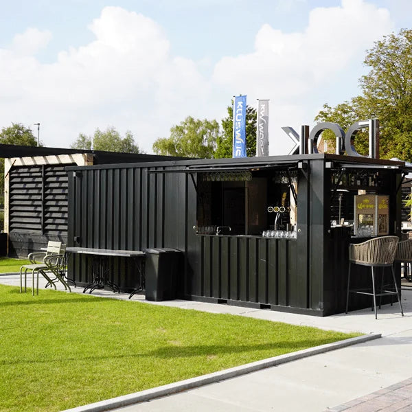 Kiosque-bar modulaire démontable 12 m² – blanc