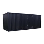 Conteneur de stockage modulaire 6x2m avec double accès latéral noir Intenso – photo 1