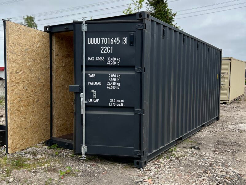 20-Fuß-Isoliercontainer – neu anthrazit RAL 7016 (kondenswassergeschützt)