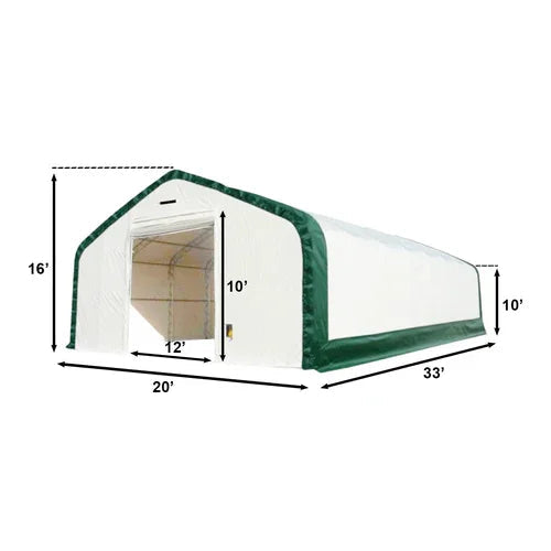 Verstärkter Lagerhangar mit doppeltem Träger 20’x33’x16′