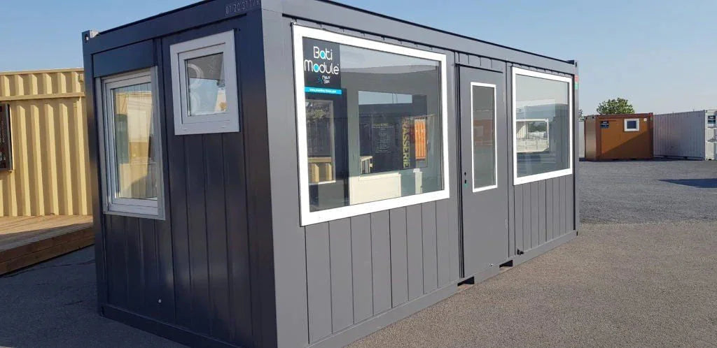 Bureau modulaire Vetrato 14 m² 20 pieds Certificato premium