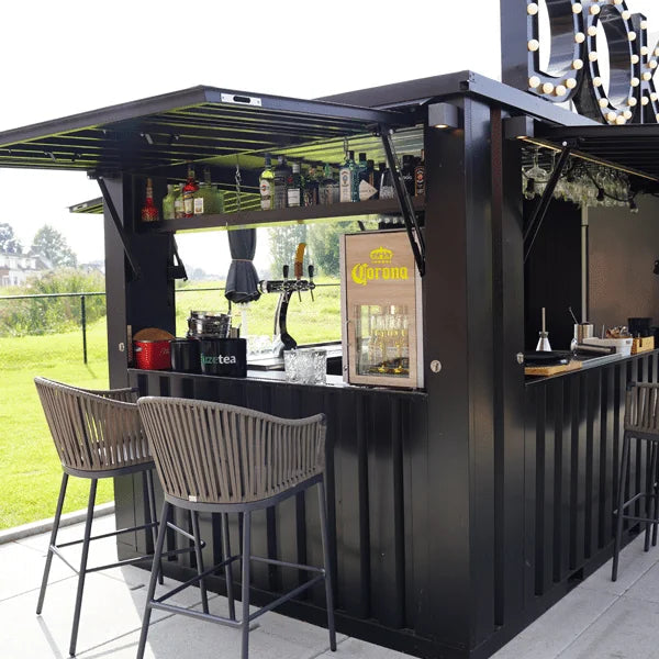 Chiosco modulaire SYC Conteneur Bar 12 m² démontable – noir Intenso