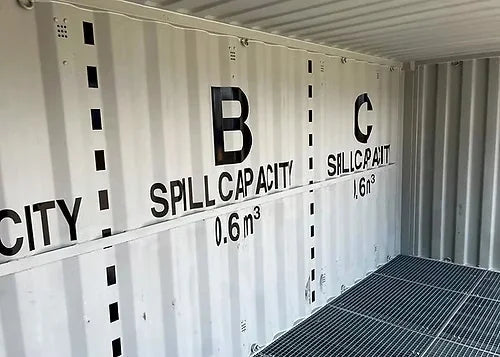 20-Fuß-Container mit vollständiger Seitenöffnung zur sicheren Lagerung mit integrierter Auffangwanne