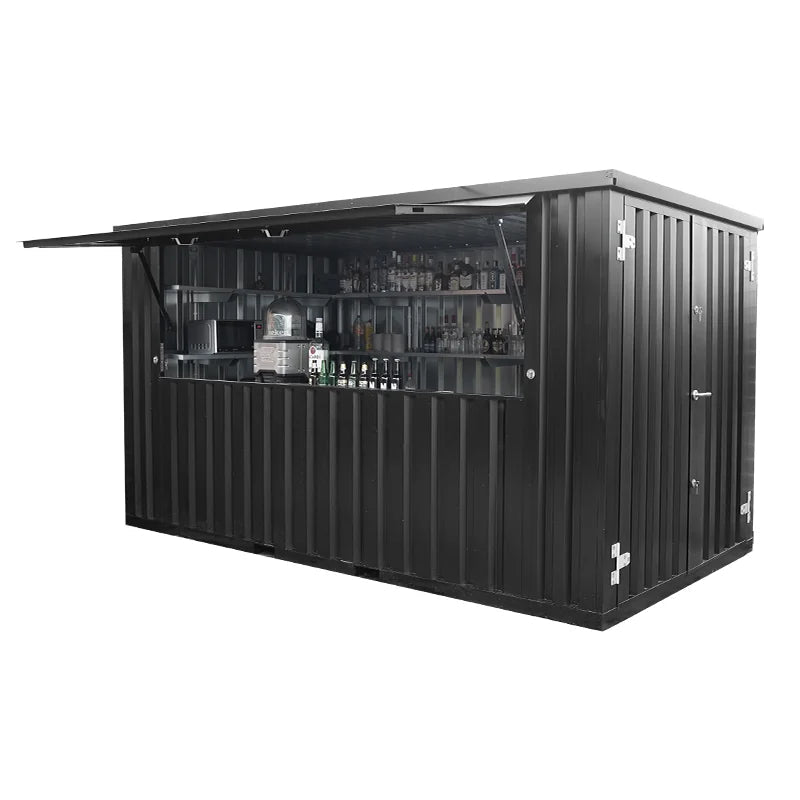 Kiosque-bar modulaire 8 m² avec comptoir rabattable